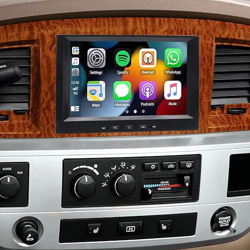 8" Android 14 Double Din Car Stereo Radio for Dodge RAM 1500 2500 3500 2006-2008 Touch Screen GPS Navigation Head Unit Radio with CarPlay Android Auto GPS Bluetooth WiFi FM RDS DSP SWC Backup Camera