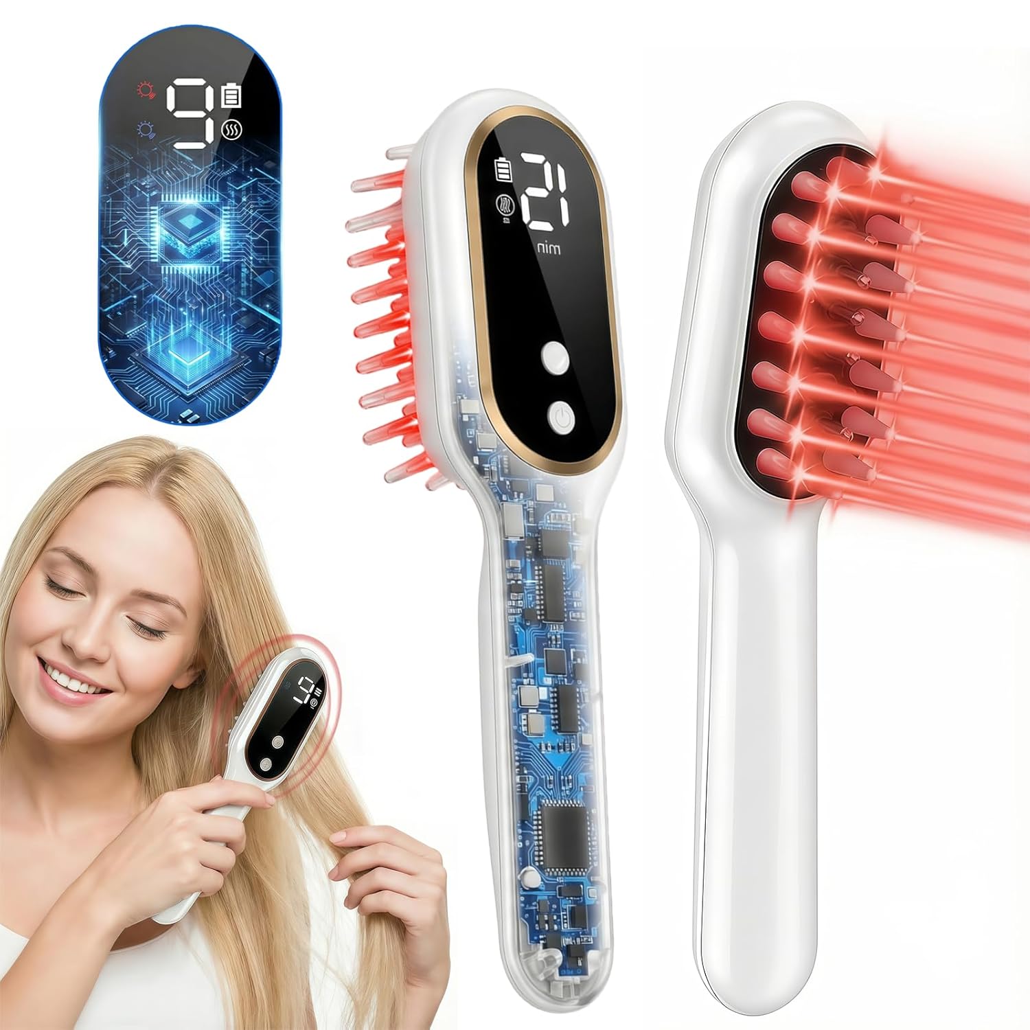 Electric Scalp Massager for Relaxation and Head Massage, Rechargeable Handheld Vibrating Massager for Stress Relief, Home Spa, Hair Care