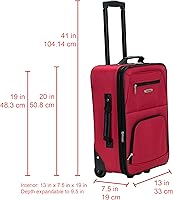 Vista 386 de Rockland, juego de equipaje de dos piezas, Carbón), F102