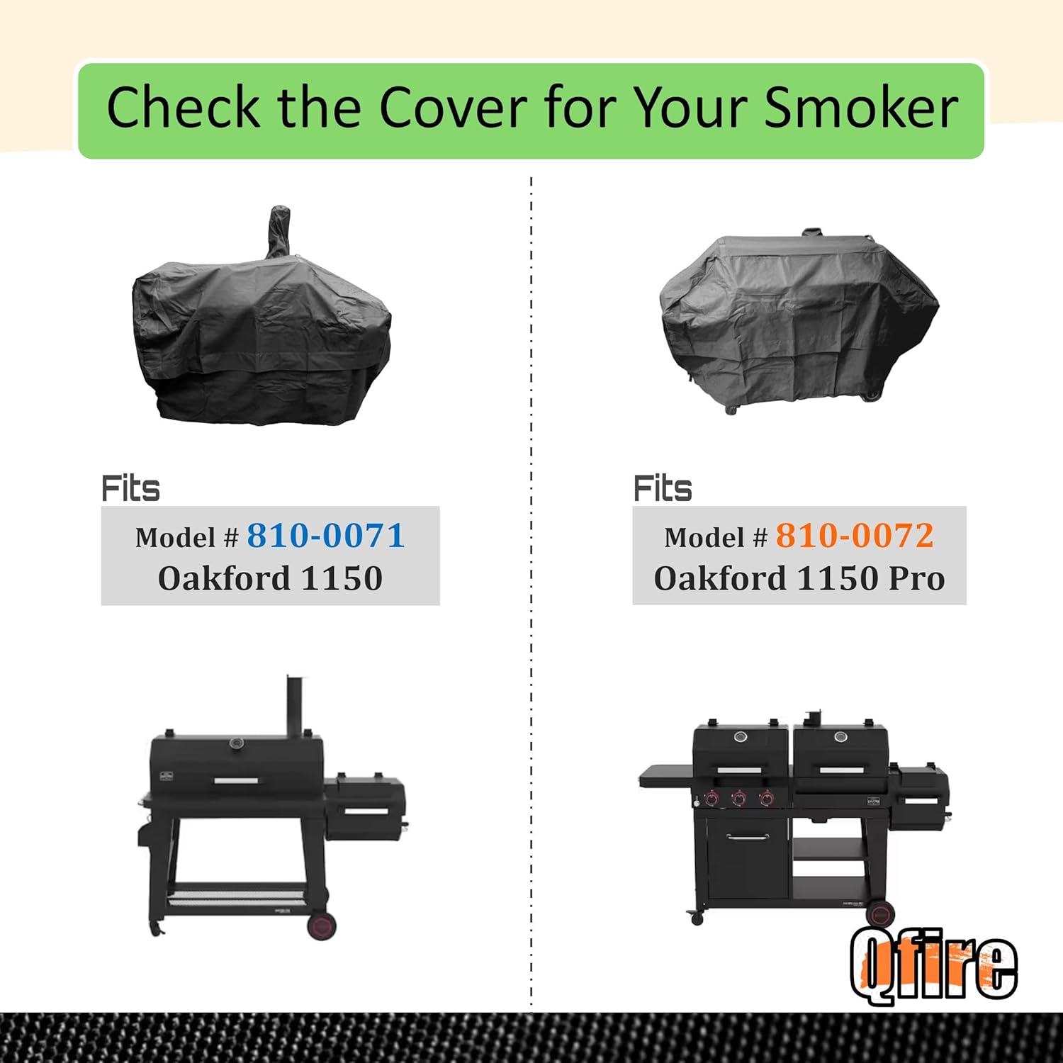 Grill Cover for Nexgrill Oakford 1150 Reverse Flow Offset Smoker Charcoal Grill - Heavy Duty Waterproof Resistant Full-Length Smoker Cover for #700-0071 Accessory