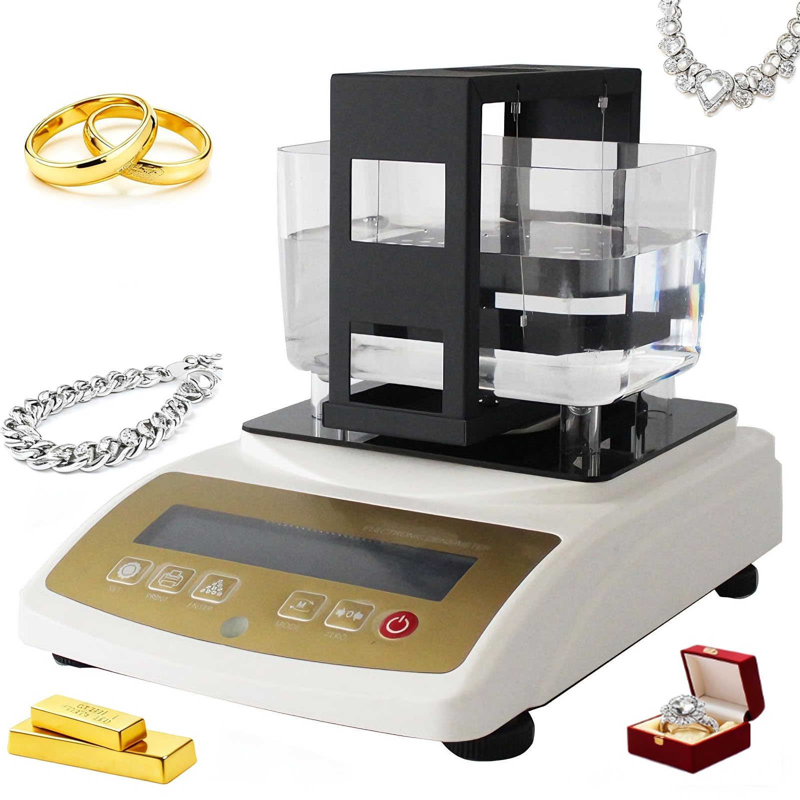 Machine de testeur électronique pour l'or, l'argent, le platine et la pureté de palladium, le compteur de densité de haute précision, l'analyseur de métal précieux pour les bijoux, les magasins de gar