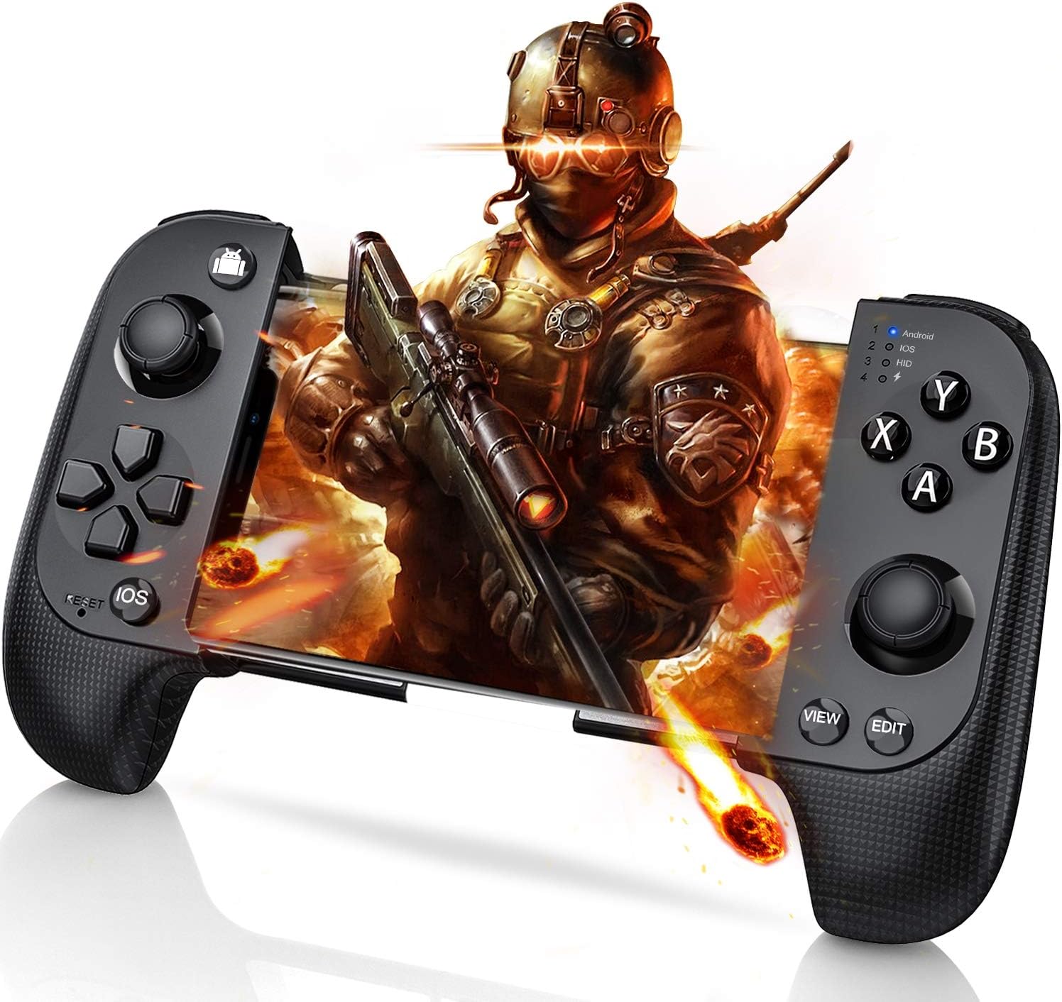 Wireless Mobile Game Controller for PUBG, Phone Game Remote Gamepad for iPhone/iOS&Andriod, Phone Controller with Bluetooth