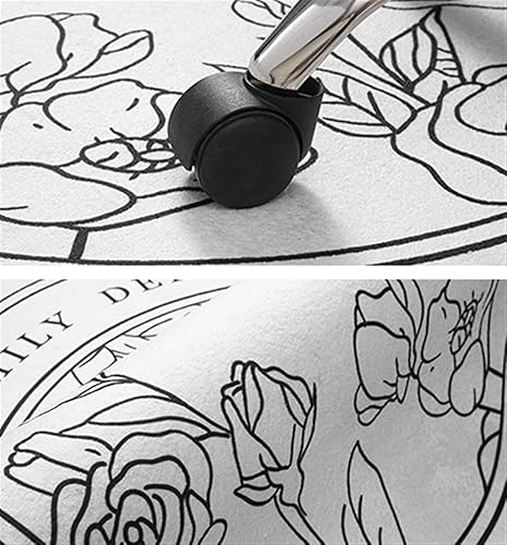 Vista 17 de Tapete redondo para silla de oficina para suelo de madera dura, computadora y juegos, tapete protector de suelo, tapete de protección de azulejos