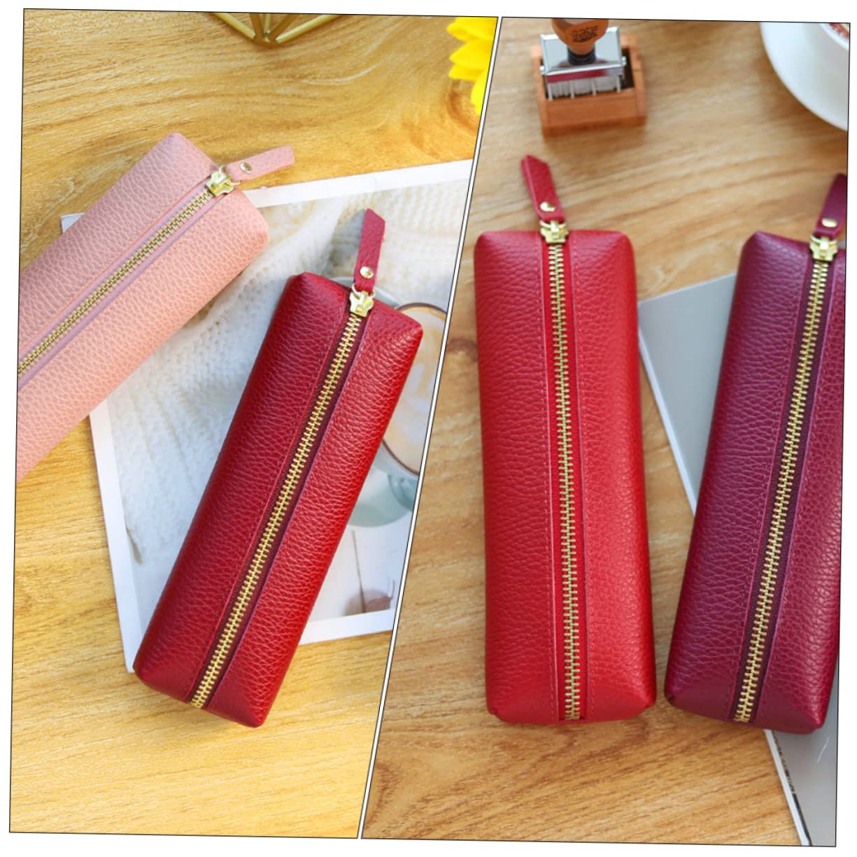 NUOBESTY 3pezzi Astuccio Per Penne Pratico e Leggero Con Design Elegante Per Scuola Ufficio e Viaggi Organizzatore Multiuso Per Matite e Pennarelli e Lavabile