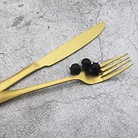 Vista 4 de JASHII Juego de cubiertos de acero inoxidable de 20 piezas con acabado satinado para el hogar y el restaurante, apto para lavavajillas