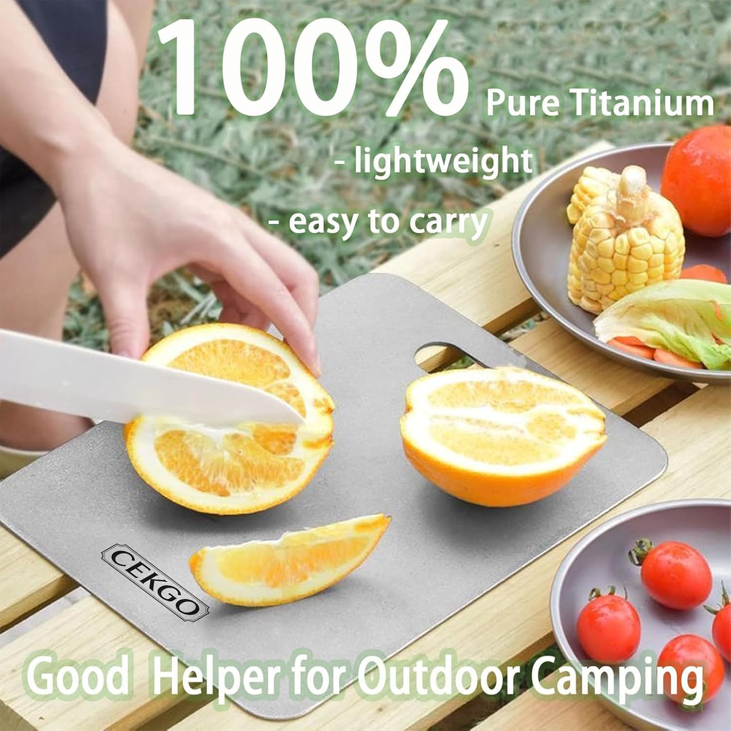 Titanium Cutting Board for Kitchen, Cutting Board Double Sided Food Grade,Dishwasher safe, Easy to Clean，Food-Grade Metal Meat Chopping Board Mat,Hygiene Durabl- Single piece XL
