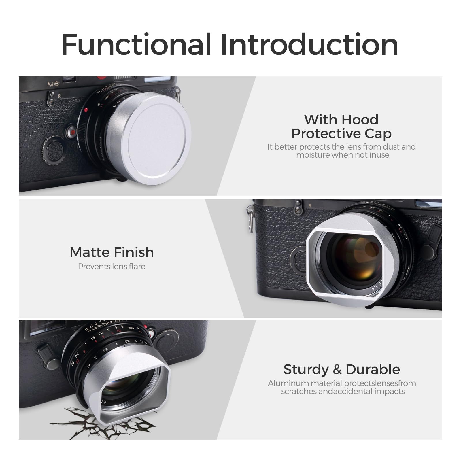 Amazon | メタルスクエアレンズフード(カバー付き) Voigtlander NOKTON