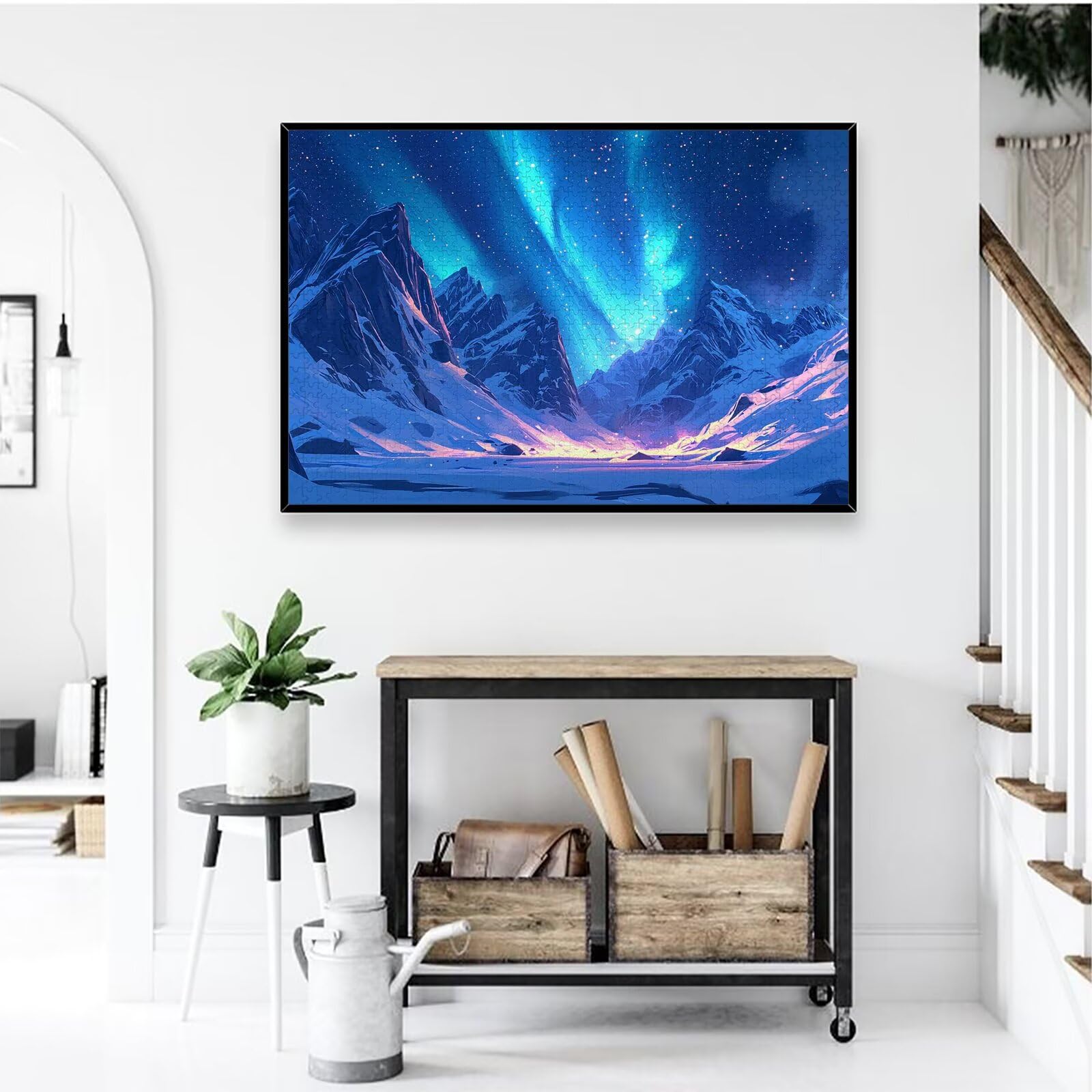 Puzzle 1000 Pezzi per Adulti, Puzzle Aurora1000 Pezzi Arte per Adulti e Ragazzi, Misura: 75x50 cm, Puzzles Paesaggio in Legno Impegnativi, Puzzles per Idea Regalo Donna e Uomo, Decorazioni Casa, -3412