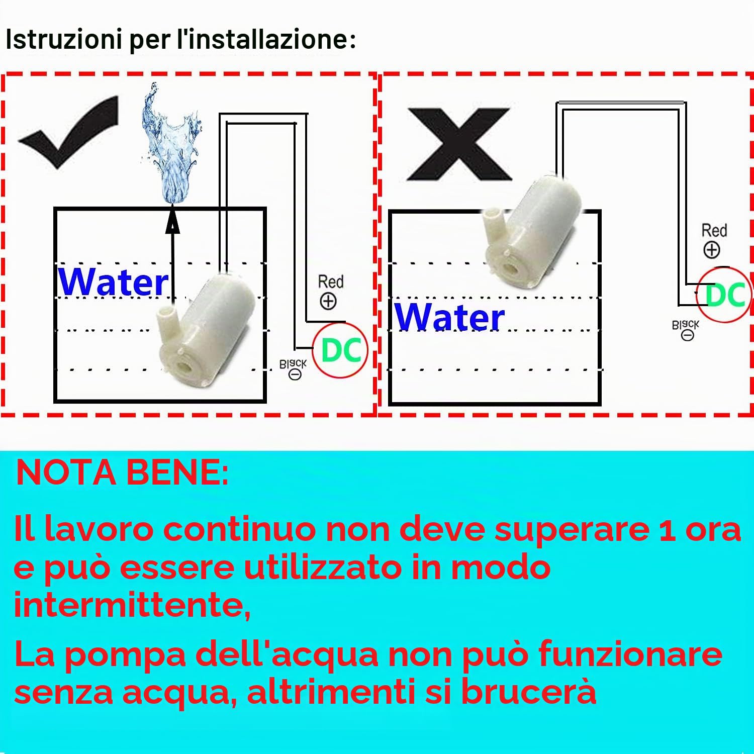 RUNCCI-YUN 3PCS DC 3V 5V Mini Acqua Pompa Sommergibile, Pompa Sommersa Senza Spazzola++ 3M Tubo Trasparente Flessibile in PVC per Acquario Fontana Giardino Pianta Fiore