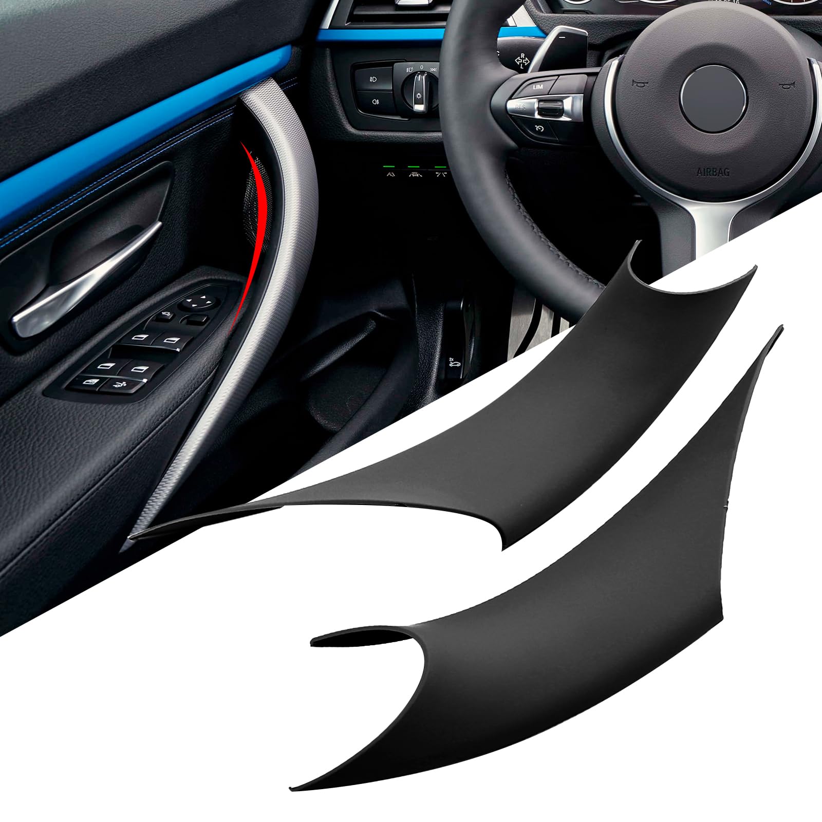 Hoypeyfiy 2PCS Türgriff Innen Kompatibel mit Türgriffe BMW 3er 4er F30/F31/F34/F80 320i,328i,330i,335i & F32/F33/F36 428i,435i