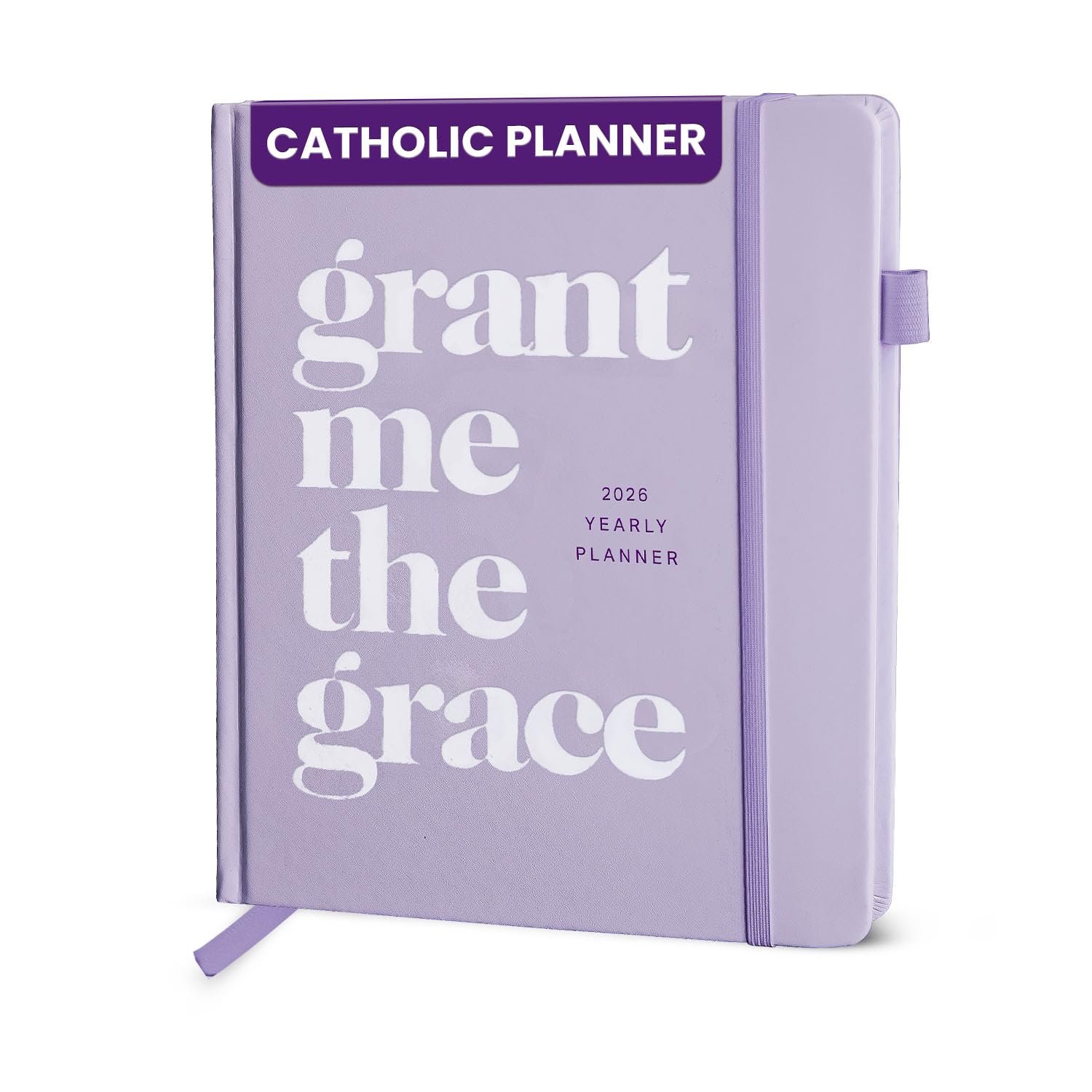 Blessed is She 2026 Yearly Catholic Planners for Women -6.25x8.25" Purple Mini Perfect Bound Catholic Liturgical Planner, Christian Gifts for Women