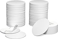 50 Pieces NFC Tags NTAG215 NFC 215 Tags Blank NFC Coins White NFC Stickers Cards with Adhesive Back, Compatible with TagMo and NFC Enabled Devices