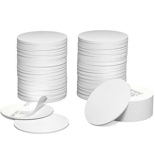 50 Pieces NFC Tags NTAG215 NFC 215 Tags Blank NFC Coins White NFC Stickers Cards with Adhesive Back, Compatible with TagMo and NFC Enabled Devices - White Nfc Coin (With Adhesive) - 25mm - 50 pcs