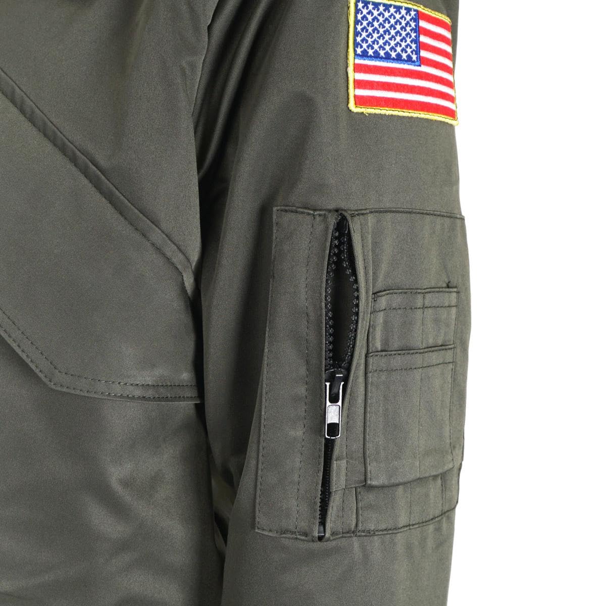 CoolChange Fliegerjacke im Pilotenstil – Bomberjacke von Maverick mit Patches & Namensschildern | S–XXL