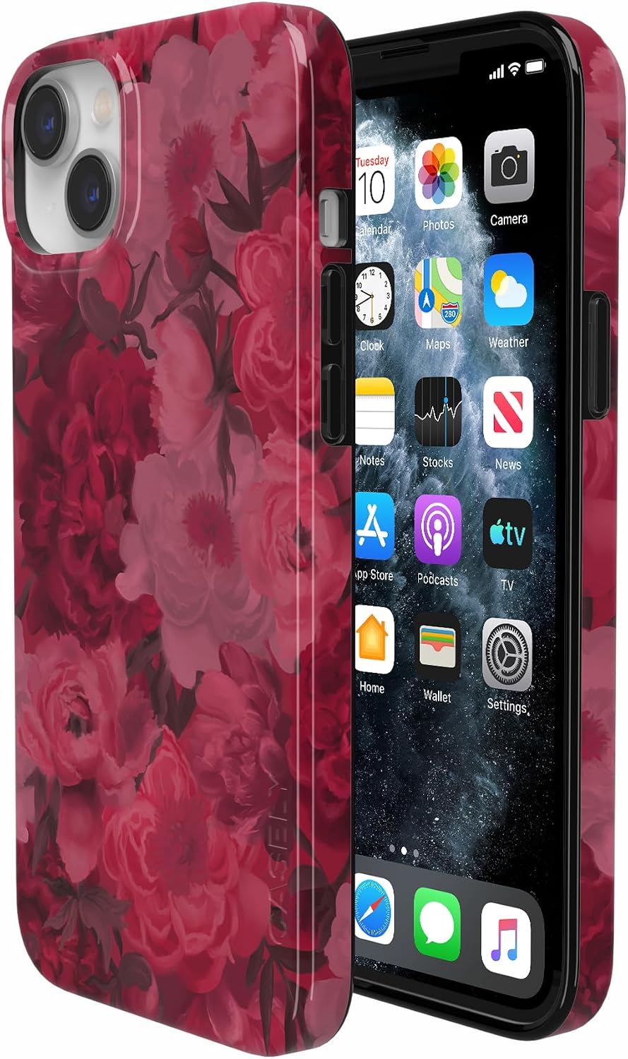 Casely iPhone 14 Plus Case | Romance Novel | Moody Floral | Compatible with MagSafe | Classic Ultra Slim Design