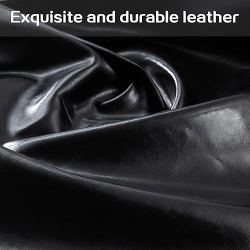 Miniatura 6 de Sofá clásico de piel sintética de 79 pulgadas, sofá clásico de cuero de 3 plazas con brazo enrollado y ribete de cabeza de clavo, moderno sofá de