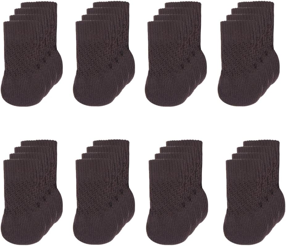 Chair Socks- Knitted Furniture Feet Socks,Chair Leg Floor Protector,Furniture Pads (Coffee, 32pcs)