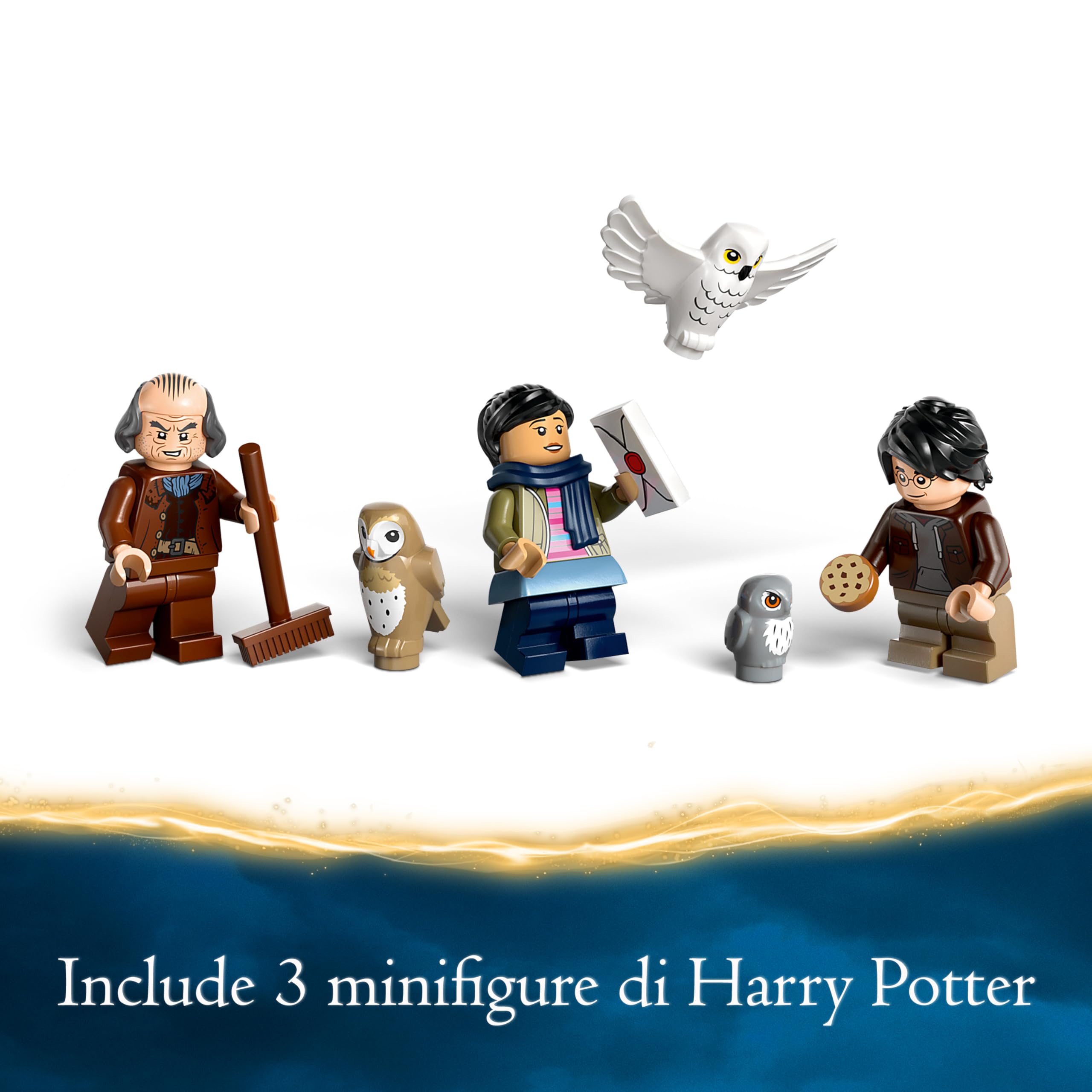 LEGO Harry Potter Guferia del Castello di Hogwarts, Gioco per Bambini e Bambine da 8 Anni in su con 3 Minifigure e 5 Gufi Giocattolo, Idea Regalo dal Wizarding World, Set Modulare 76430