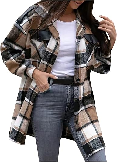 plus size plaid jacket