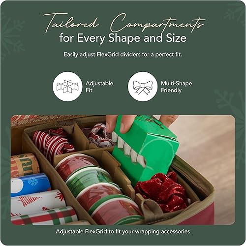 Miniatura 5 de Organizador de lujo para envoltorios de regalo Covermates Keepsakes, puede almacenar hasta 15 rollos de papel largos, hecho de material resistente,