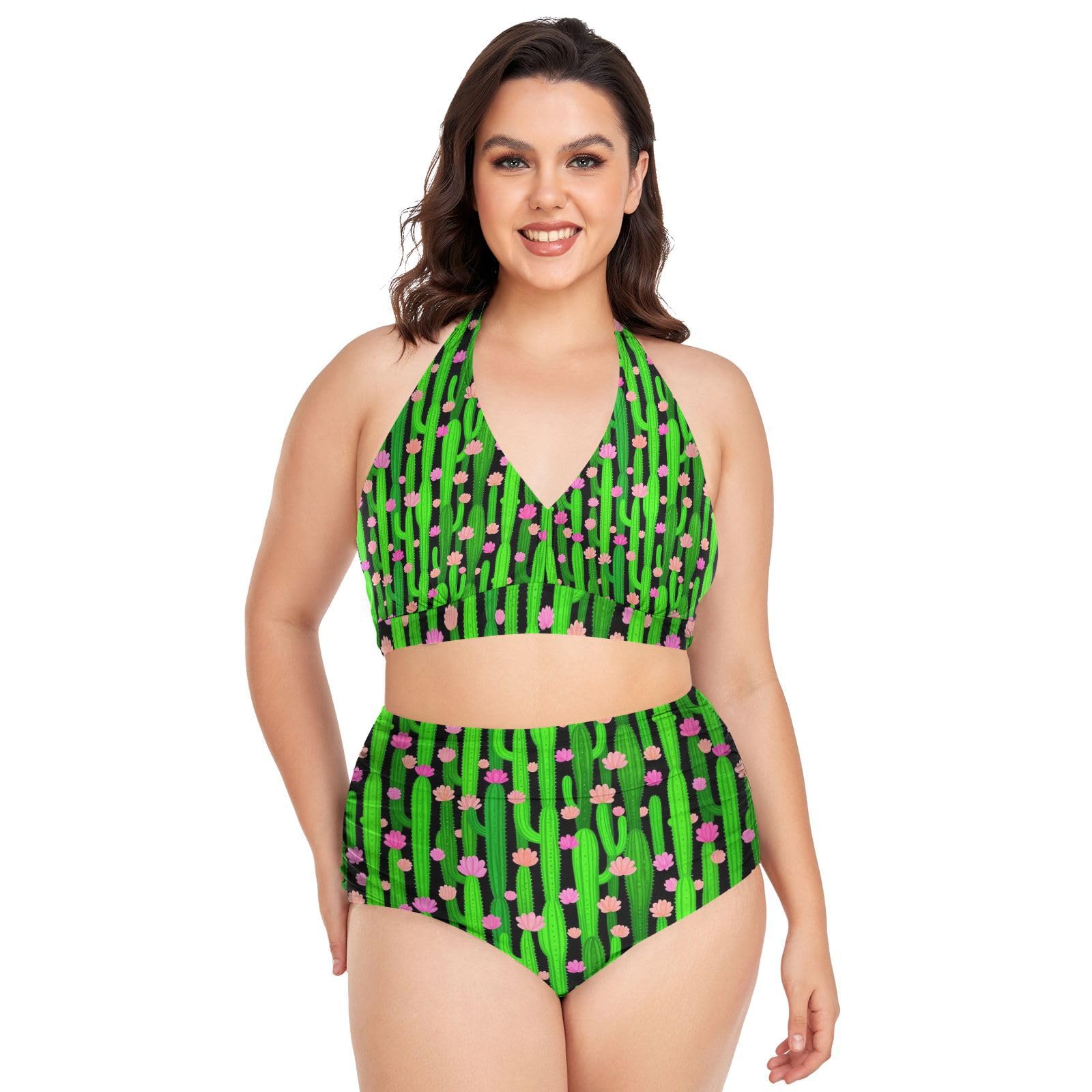 FRODOTGV Curvy damskie dwuczęściowe zestawy kąpielowe L-4XL
