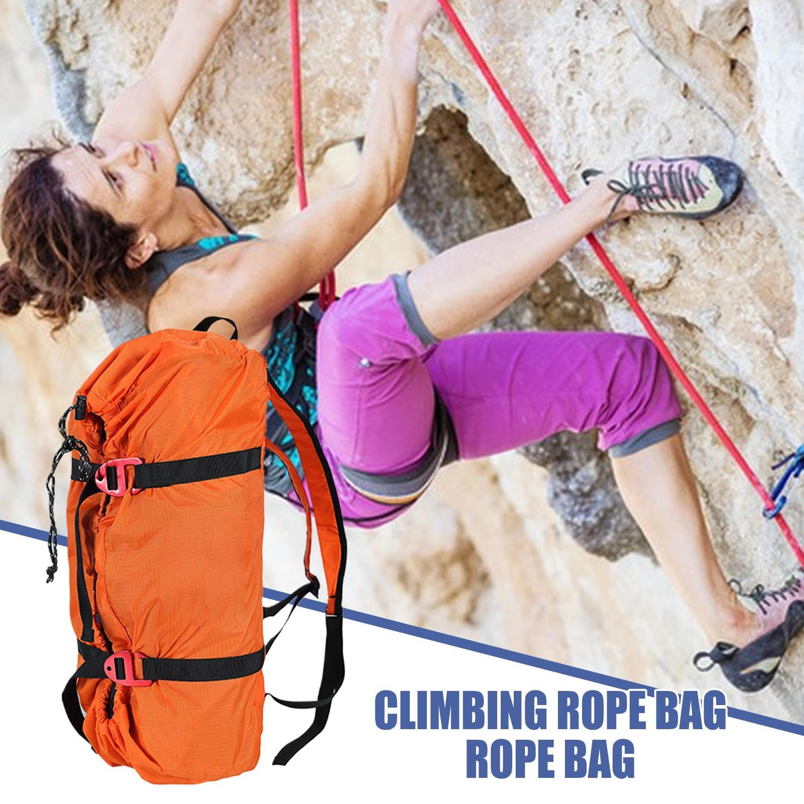 Profesional Bolsa de Cuerda Arborista - Cubo de Cuerda de Roca Reutilizable para Montañismo, Campamento