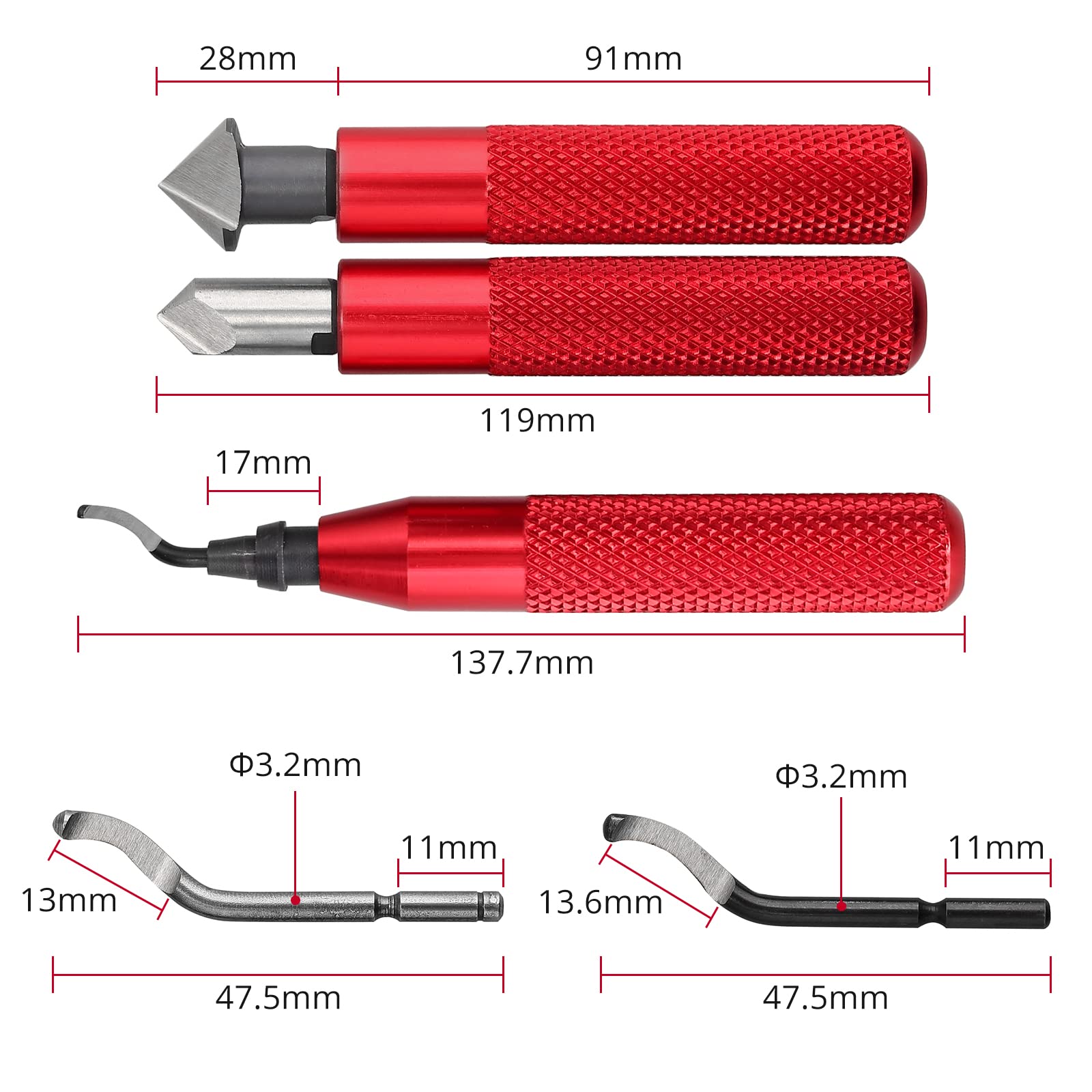 Kit Sbavatore Con 10 Lame Rotanti E Alesatore - Per Officina E Hobby - Foto 12