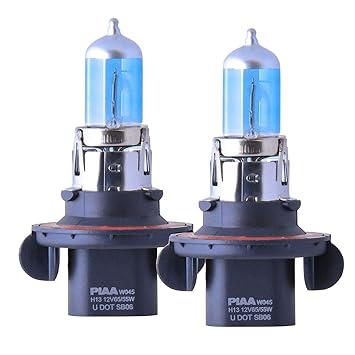 PIAA 23-10113 Xtreme White Hybrid H13 Bulb (3900K - 12V 65/55W), 2 Pack