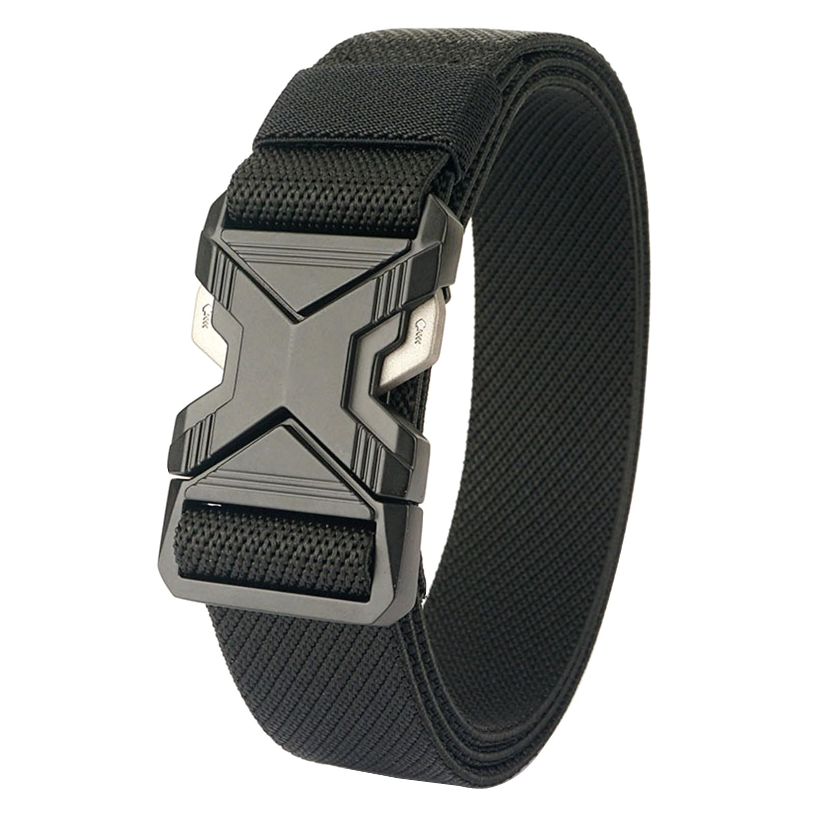 Taktischer Herren-Gürtel, 3,4 cm breit, dehnbar, elastisches Gurtband, Militär-Stil, Golfgürtel