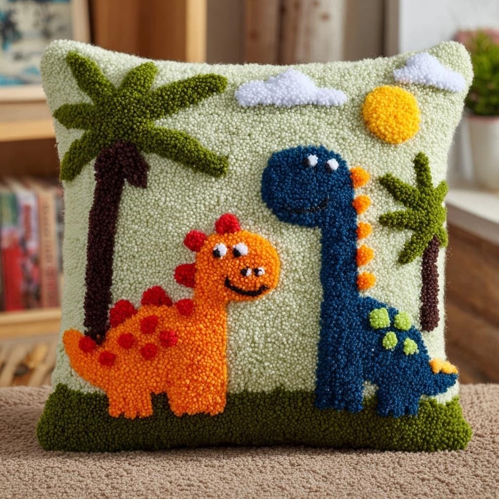 AxiangziK Latch Hook Kits for Adults Beginners,Cartoon Dinosaur