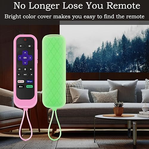 Miniatura 7 de Gavyqier Paquete de 2 fundas protectoras de silicona para TCLHisense Roku TV  Onn Roku  Roku Express 2021  Roku Streaming Stick+ Funda para control