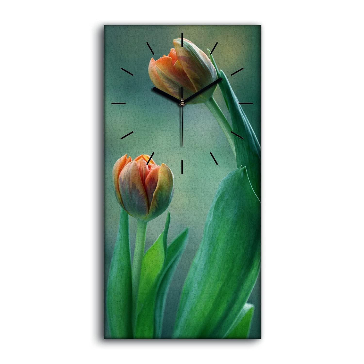 Horloge sur Toile Ne Pas Tic Tac en Silence Image Moderne 30x60cm