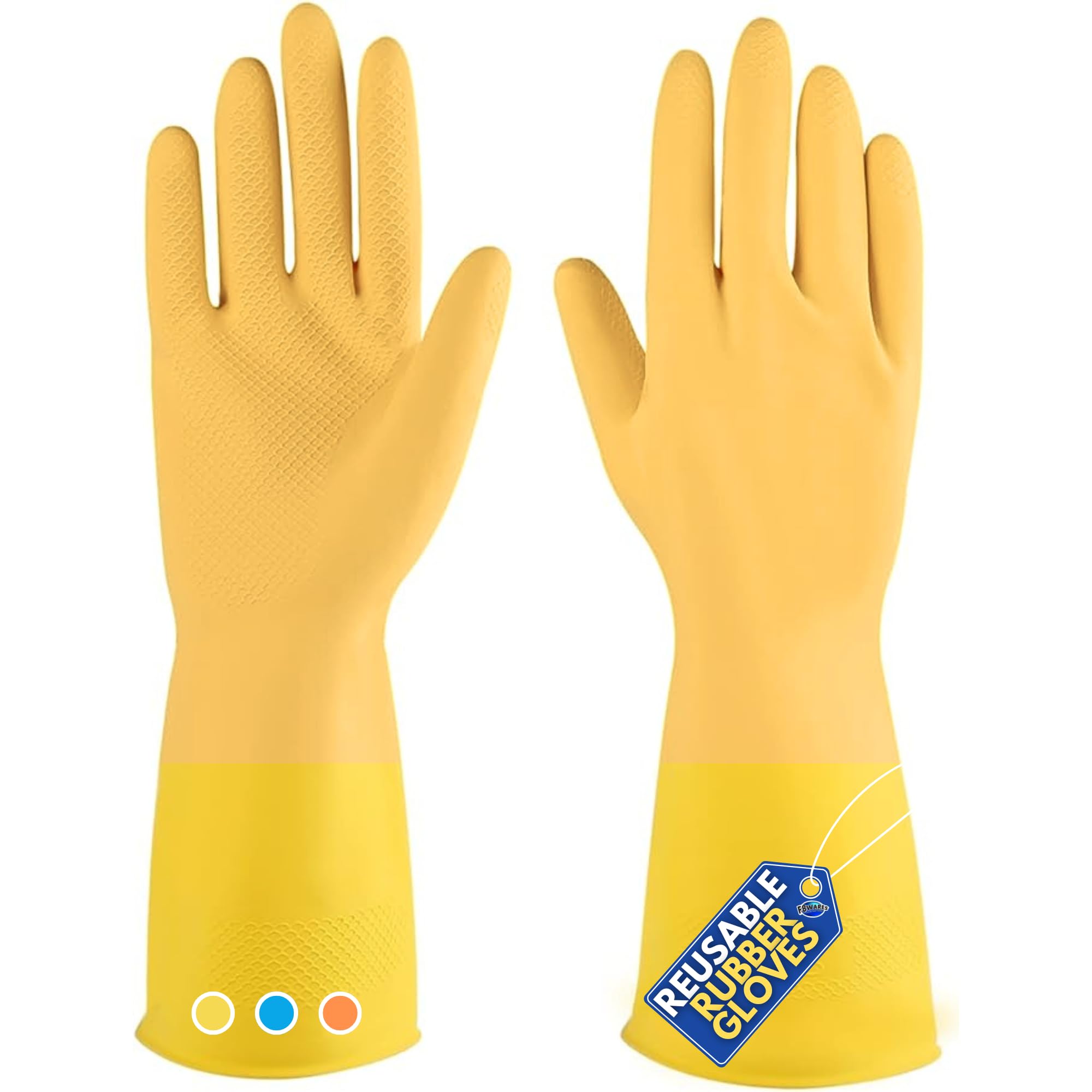 F8WARES Latex Hand Gloves - Rubber For Cleaning Washing Utensils Gardening Dish Bathroom Kitchen Toilet Men Women (Large, Bluepack Of 1) (B0CRHQY17K) Amazon Price History, Amazon Price Tracker