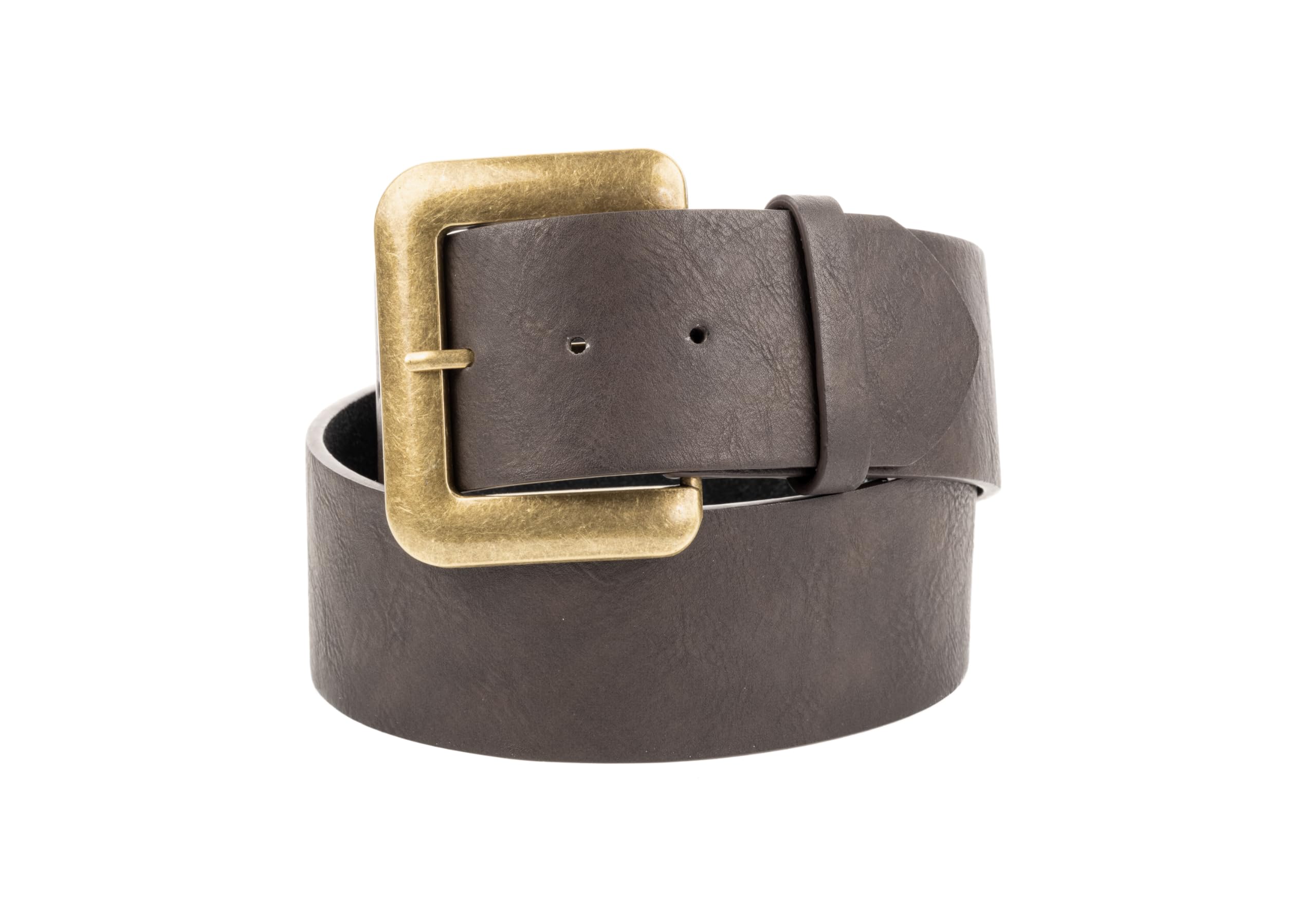 Gary Majdell Sport Men's 2" Genuine Leather Single Loop Dress Belt with Single Prong Metal and Embossed Buckles