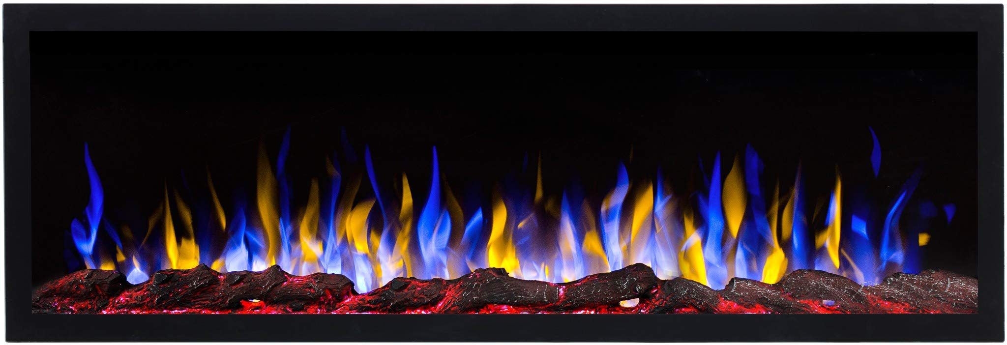 AFLAMO PRIDE S- Caminetto elettrico da parete, senza funzione di riscaldamento, profondo solo 12,8 cm. (127x42x12,8)