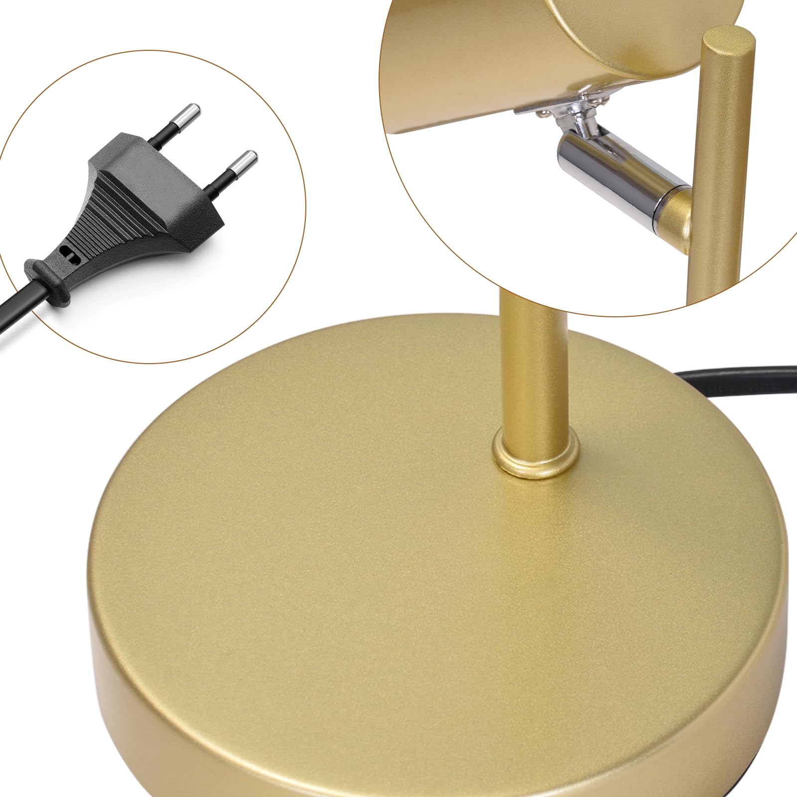 CBJKTX Lampada da comodino soggiorno lampada da tavolo oro - Lampada da