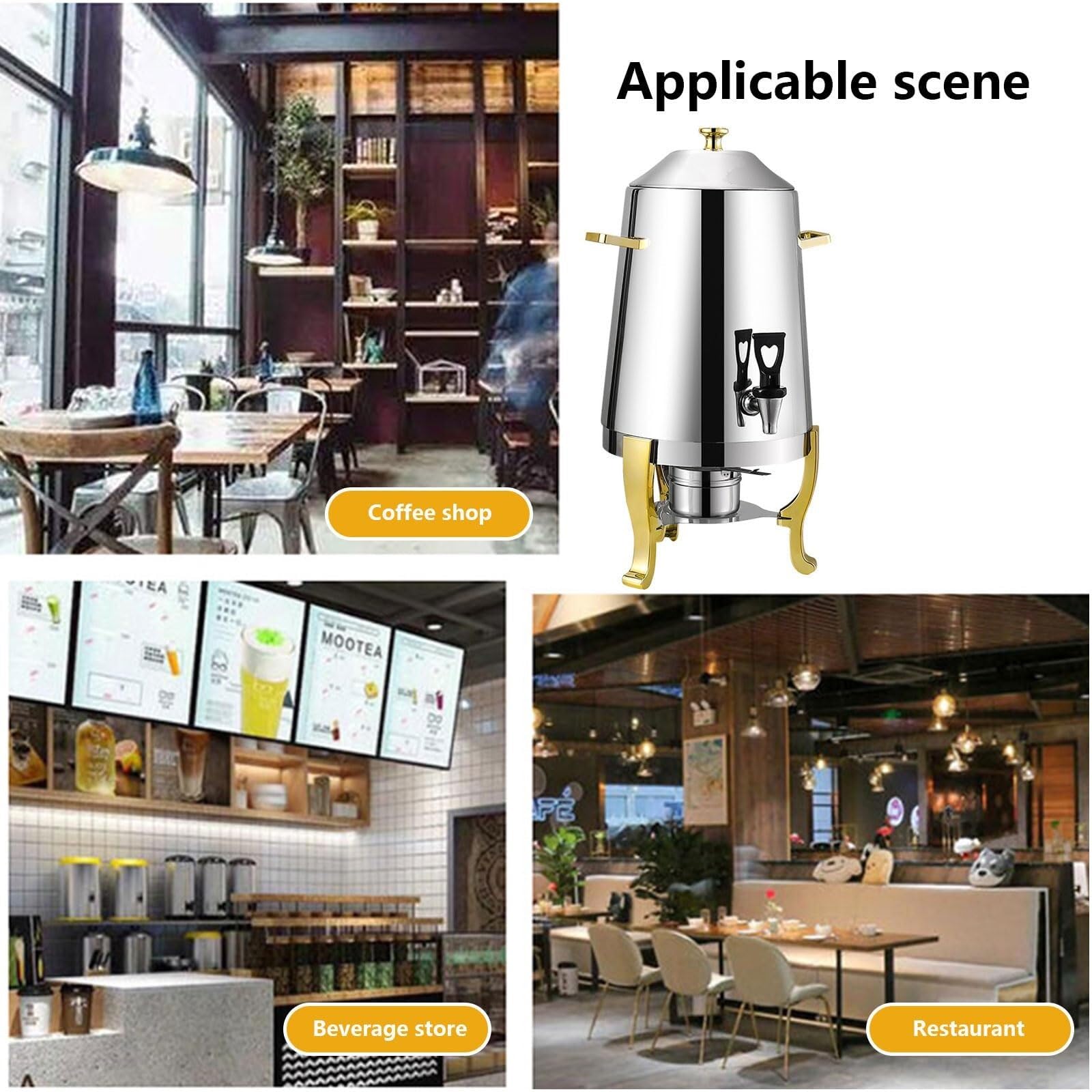 inless - Dispenser per bevande calde da 13 l, per servire caffè e succhi di frutta, per feste, eventi, buffet