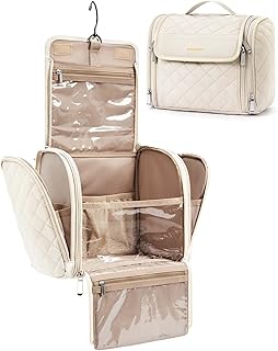 BAGSMART Neceser de viaje para maquillaje con...