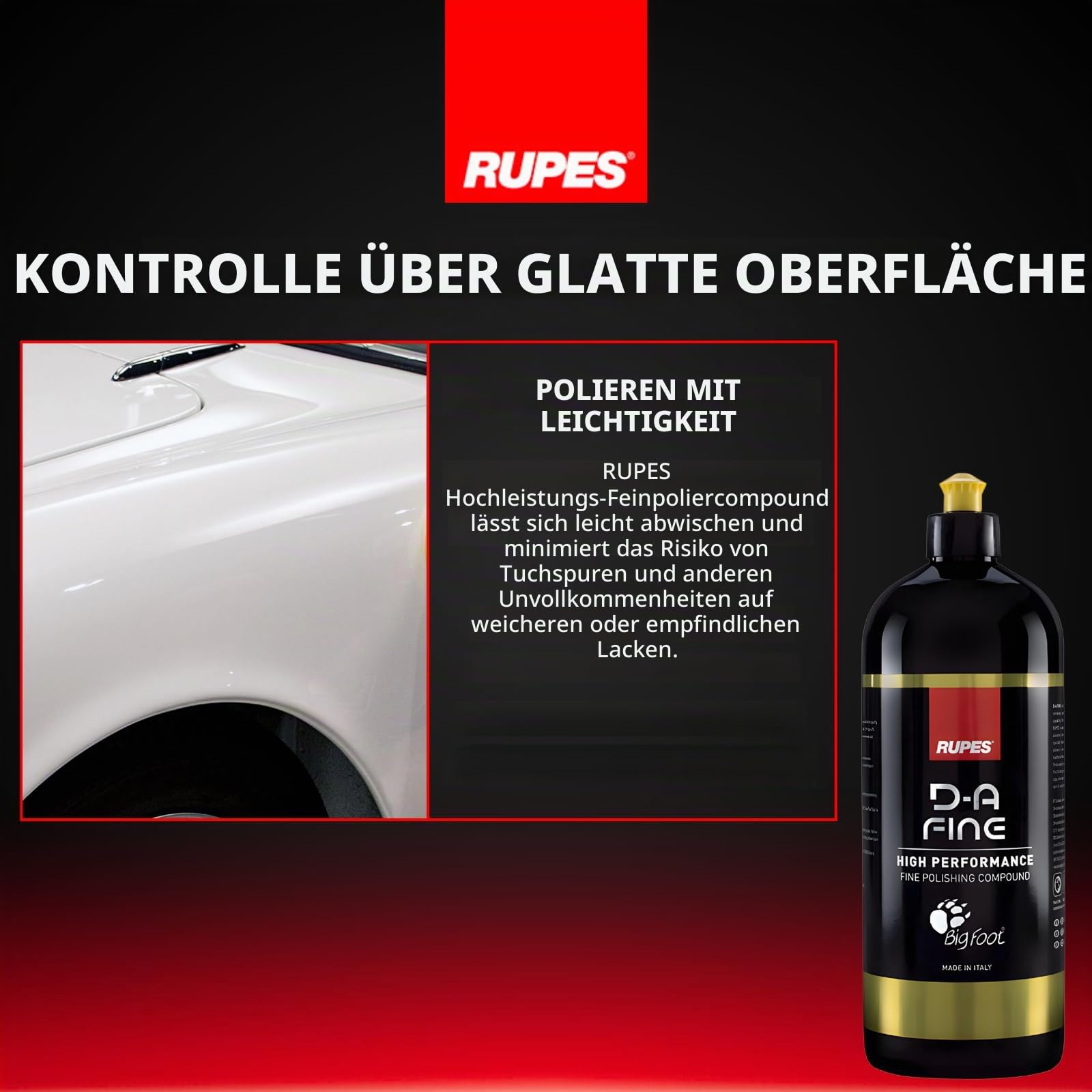 Rupes UHS Polierpaste/Auto Politur | 1L | Für kratzfeste Keramiklacke, Hochglanzverstärker, Silikonfrei
