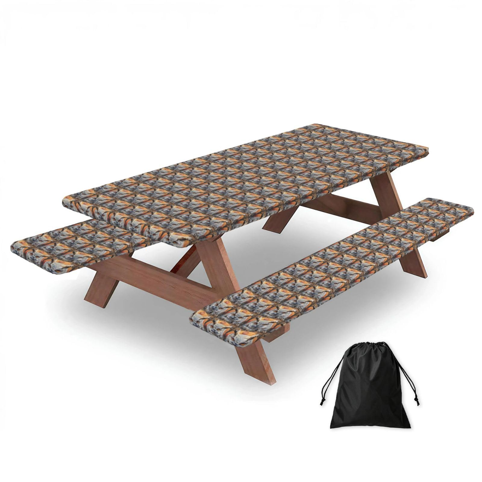 AYYQWE Owl Beliefs Print Picnic Table Bench Cover Outdoor Garden Party Decor Daily Accessory Gift