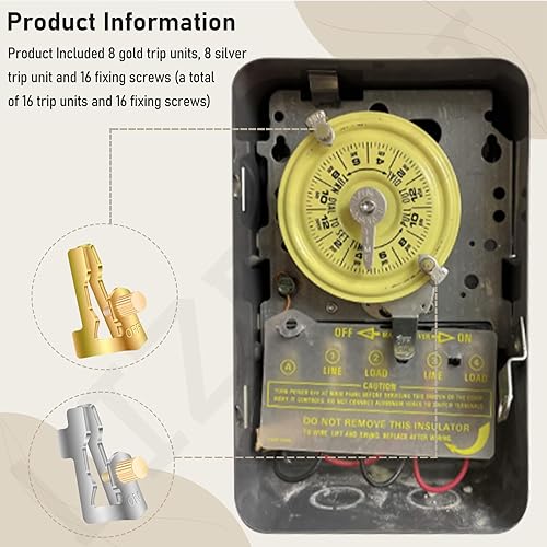 Miniatura 4 de 8 juegos de 156T1978A Kit de interruptor de tiempo compatible con Intermatic T100, T7000, WH40 Series Temporizadores T101, T102, T103, T104, 102-20,