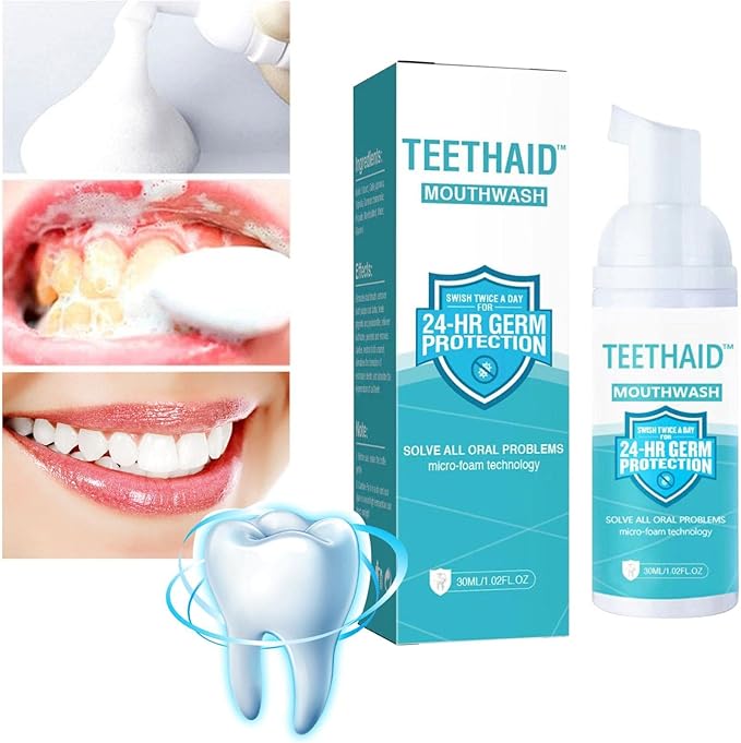 Teethaid Mouthwash Foam, Teeth Whitening Mousse for Family Kids