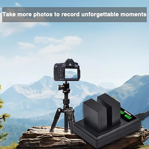Miniatura 7 de Hisewen Batería DMW-BLC12 (paquete de 2) y kit de cargador dual compatible con Panasonic Lumix G85 G7 DC-FZ1000 II DC-G95 DMC-G85 DMC-GH2 DMC-G5