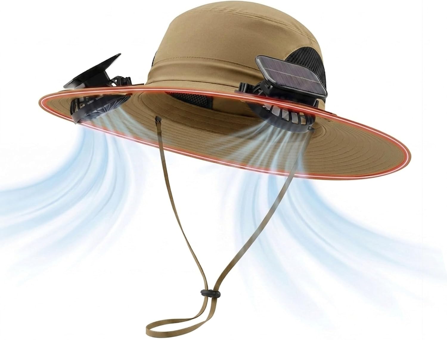 Solar Power Fan Hat for Men Women Beach Gear Travel Necessities Wearable Fans