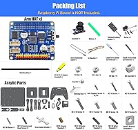 Vista 2 de Adeept Kit de brazo robótico 5-DOF compatible con Raspberry Pi 4 B 3 B+ B A+, programable DIY Codificación STEM Educativa 5 Axis Robot Arm con Negro