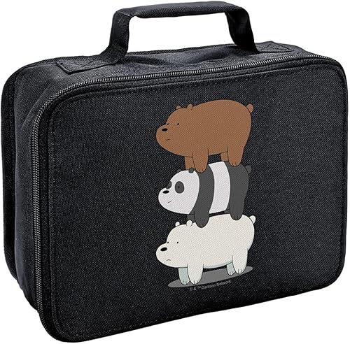 LOGOVISION We Bare Bears Bear - Lonchera con aislamiento de lados suaves, bolsa de almuerzo reutilizable para el trabajo de la escuela, oficina, sin