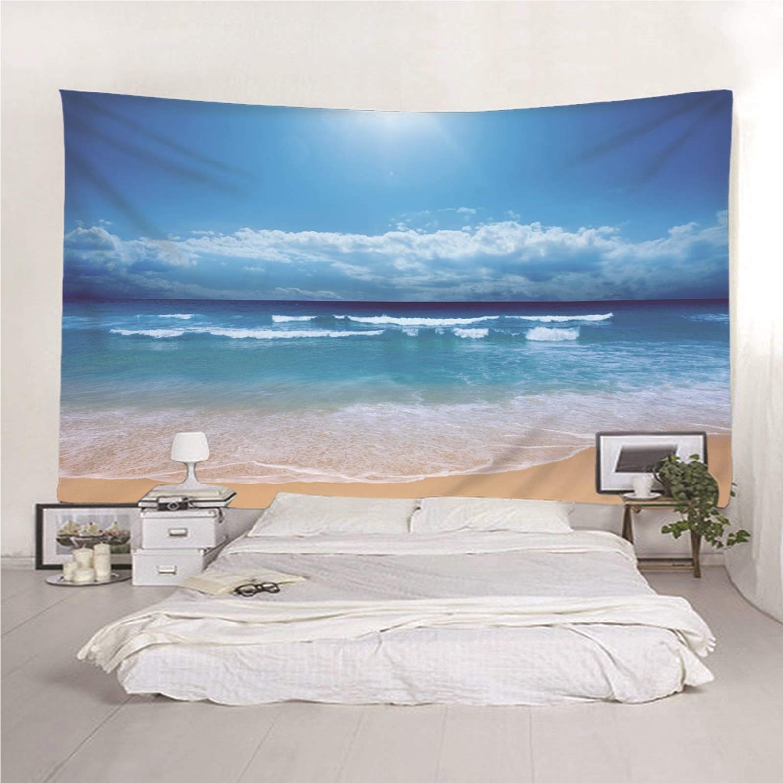 Aeici Tapices De Pared, Tela Pared Decorativa Playa De Mar Tapiz Pared para Colgar Pared(260X240Cm)