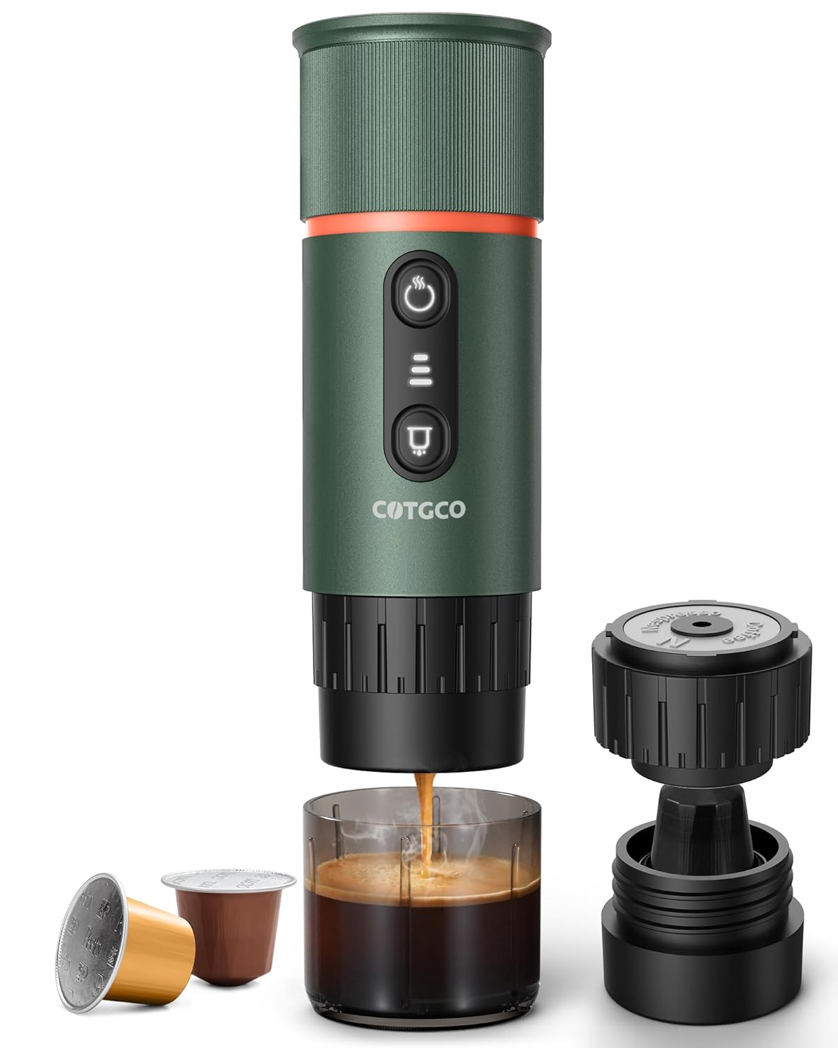 Portable Espresso Coffee Maker Travel Coffee Maker for Camping 20 Bar Self Heating Rechargeable with USB-C with NS