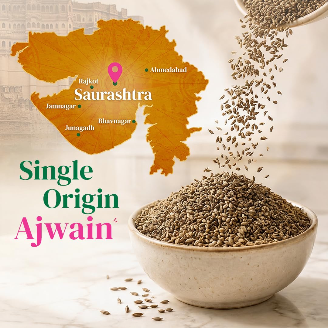 Khetika Naturale Ajwain 100 grams | Whole Ajwain(Carom Seeds) | No Added Colour | Preservatives Free 3