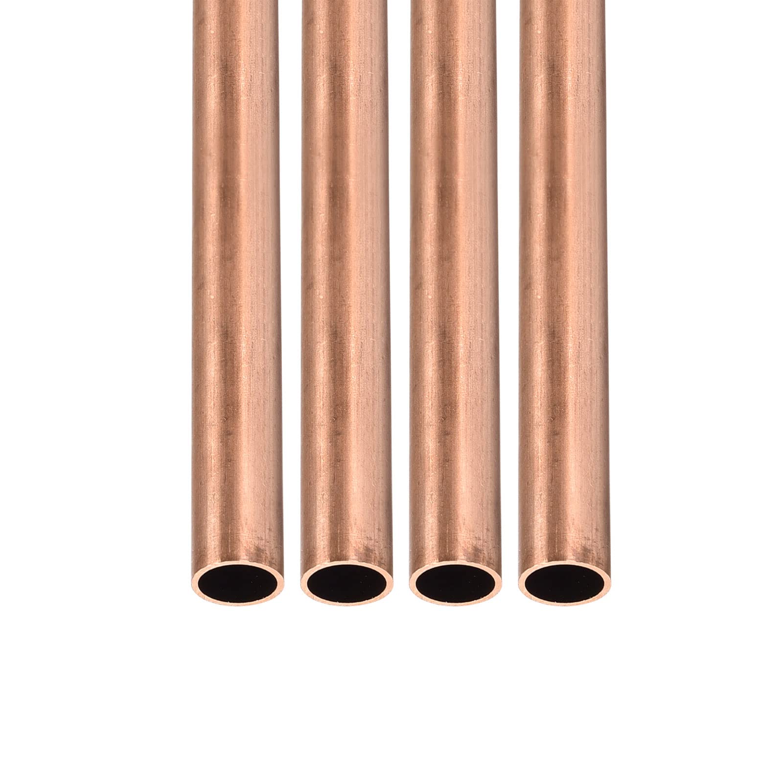 DTGN 8mm x 0.2mm x 300mm(ODxWall TXL) Copper Tube - 4Pack - Good for Machinery Equipment DIY Decorative Frame - Round Metal Tubing